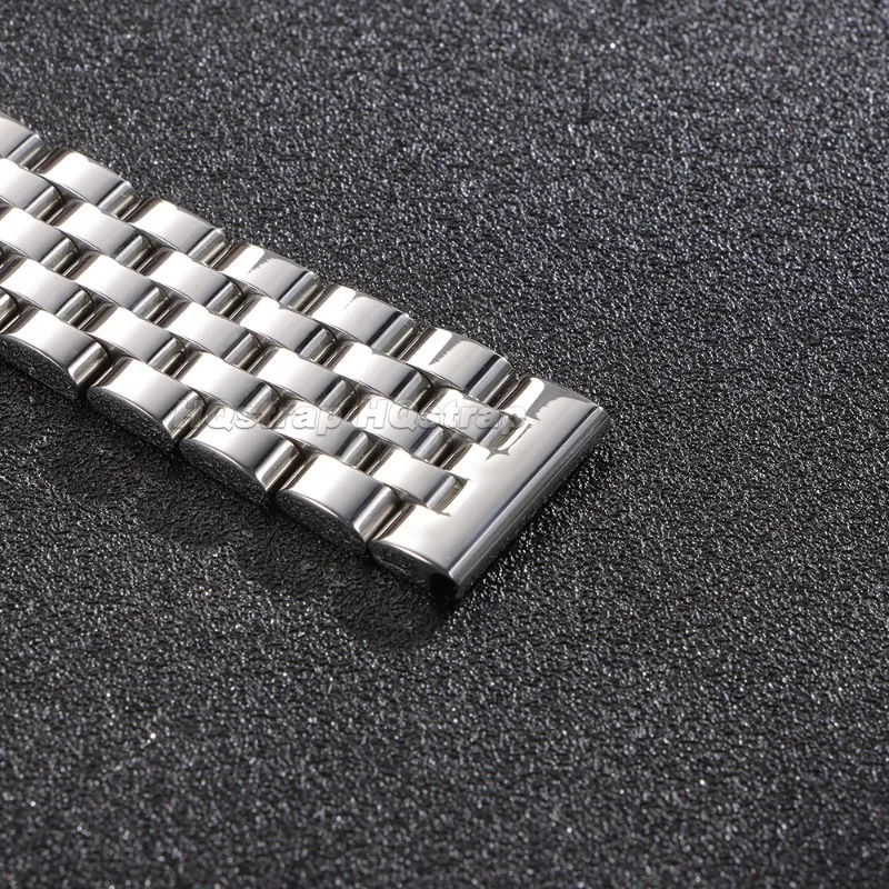 Premium Solid Stainless Steel Watch Band Replacement Strap with Adjustable Width and Versatile End Links