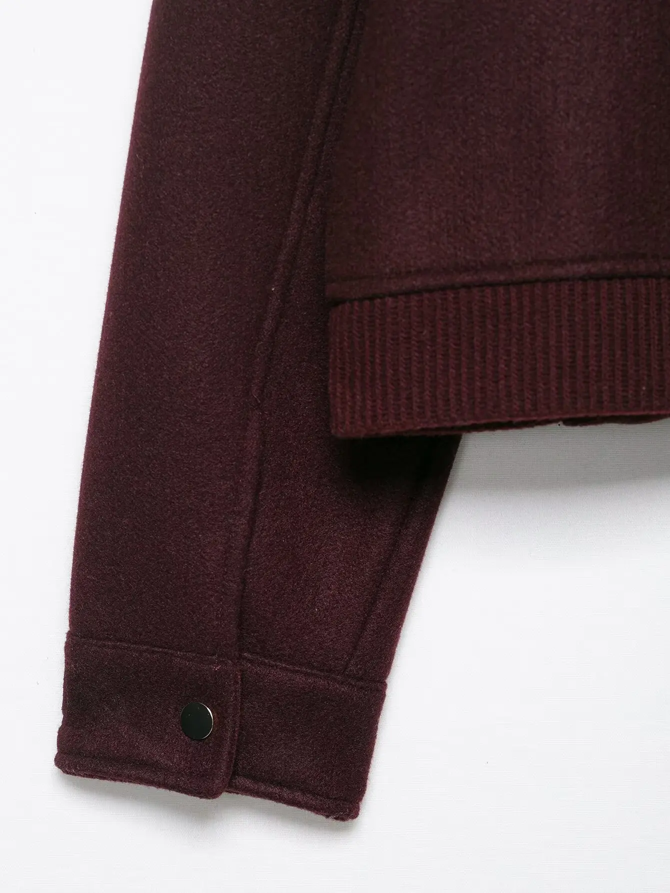 Autumn 2025 Solid Color Soft Short Jacket French Ribbed O-round Neck Loose Zipper Women's Long Sleeved Outside The Street Jacket