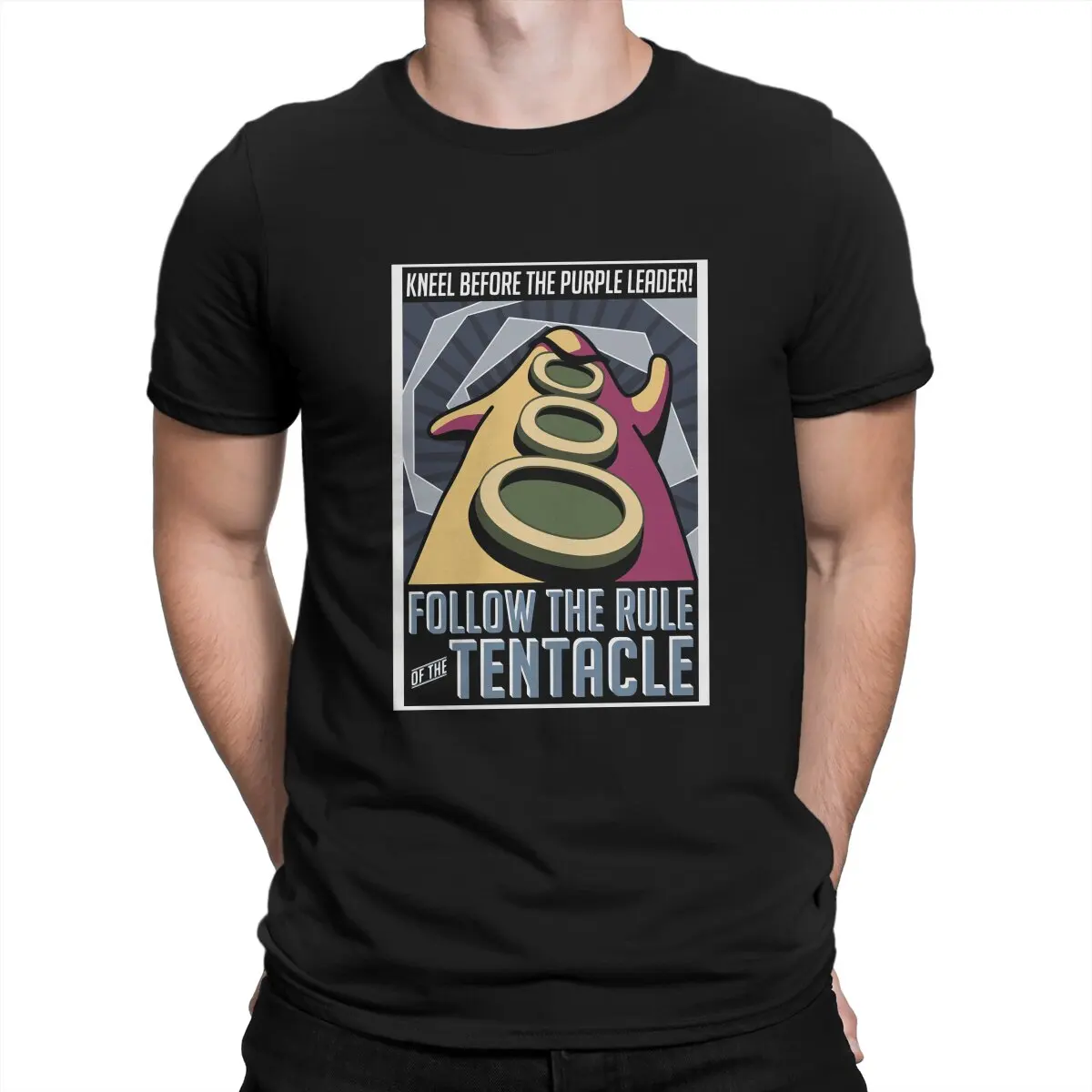 

Follow The Rule Hip Hop Polyester TShirt Day Of The Tentacle Game Creative Streetwear Casual T Shirt Men Short Sleeve