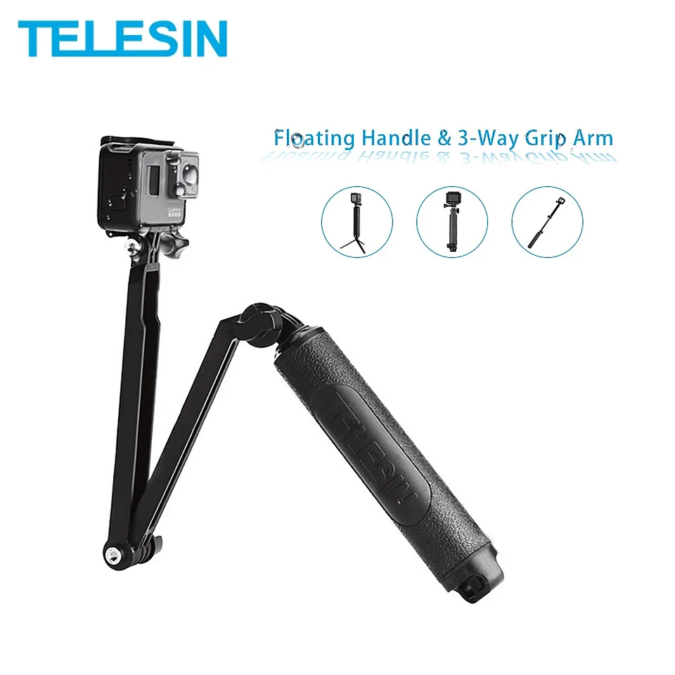 伸縮式自撮り棒,3方向折りたたみ式三脚,GoPro 11 10 9 8 7 6