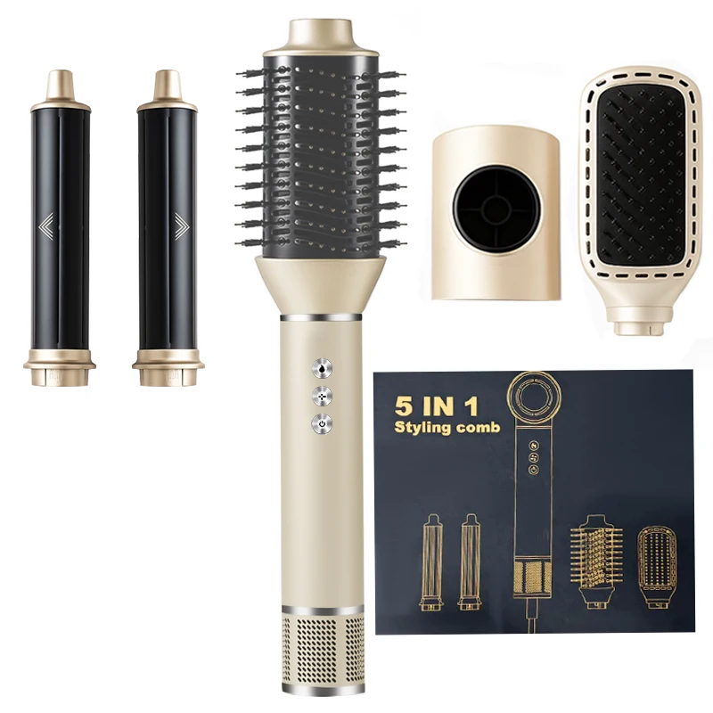 Hair Styling Kit Interchangeable Curling Wand Straightener Brush Ionic Hair Dryer Multi Functional Hair Tool for Women Beauty