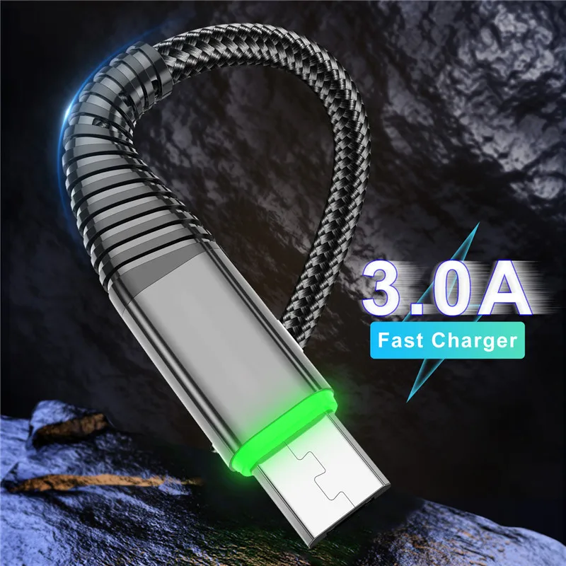 

Lovebay QC3.0 Micro USB Cable 3A Fast Charging USB Cable for Xiaomi Samsung Oneplus Android Data Wire Mobile Phone Charger Cord