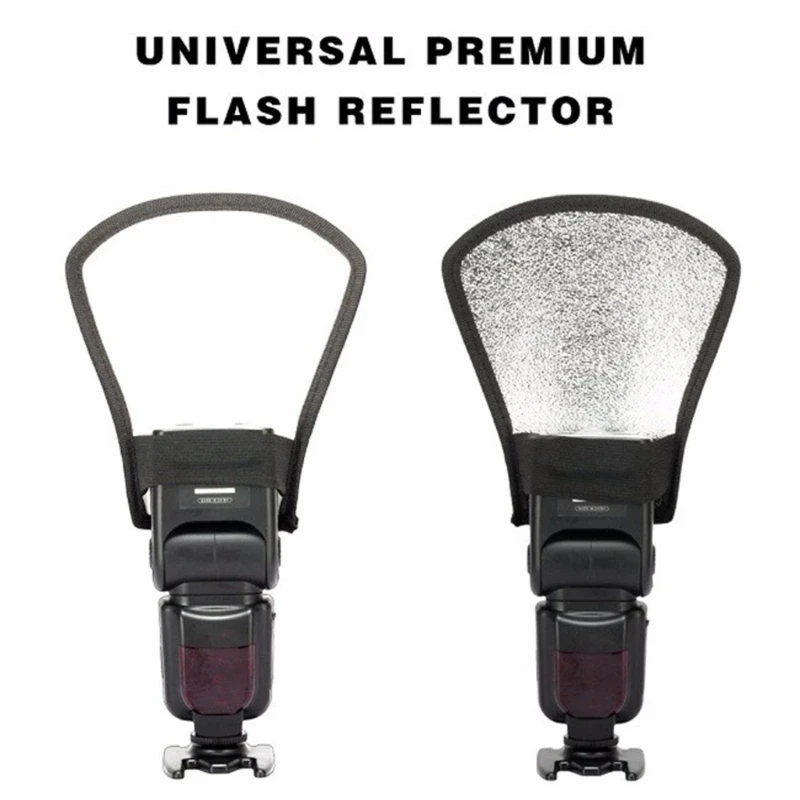 2-in-1 Camera Flash Reflector Double-sided Softbox Photo Flash Light Diffuser Light Panel For Most Brand Cameras