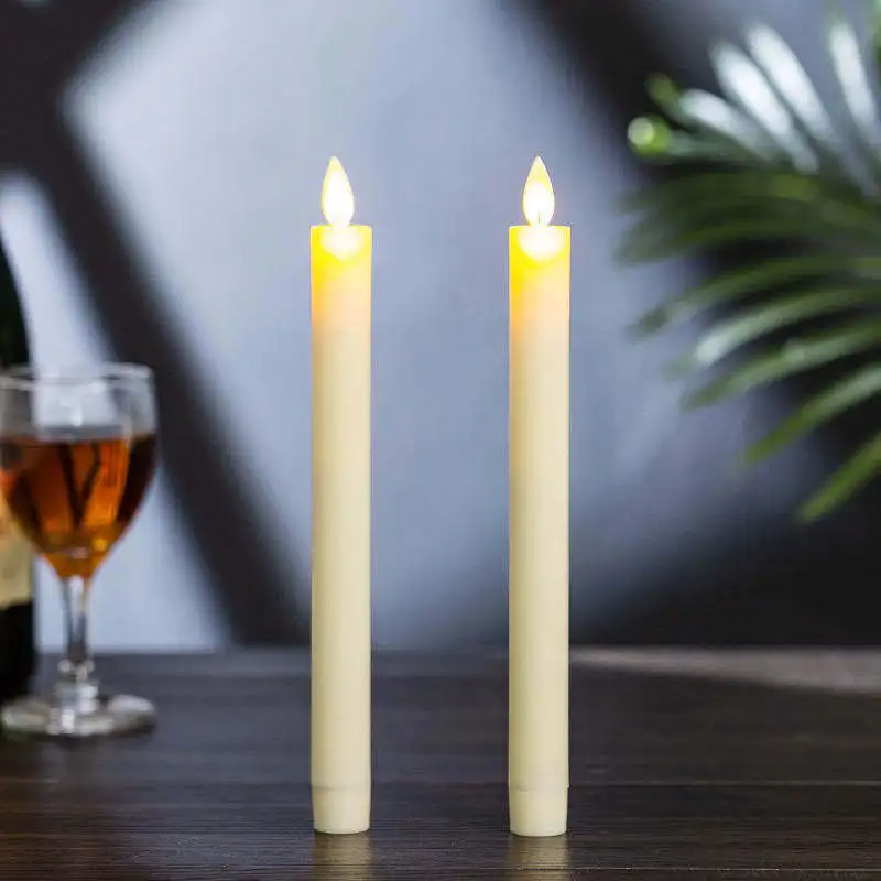AFINETH 3 Candele Natalizie Coniche LED In Vera Cera, Con Fiori E Pigne, 24,4 Cm, Luce Tremolante, Telecomando E Timer, Per Decorazioni Casa