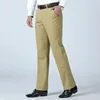Men's Summer Thin Casual Suit Pants Autumn Thick 100% Cotton Classic Business Fashion Stretch Trousers Male Brand Clothes KOACUS