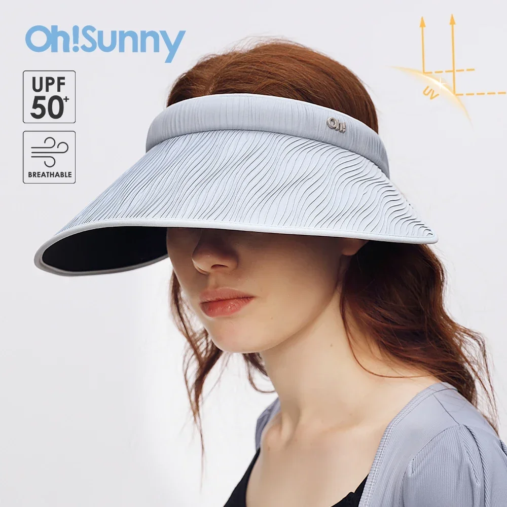 OhSunny Tennis Caps New Fashion Women's Sun Visor Summer UV Protection UPF 50+ Portable Hat for Outdoors Cycling Sports