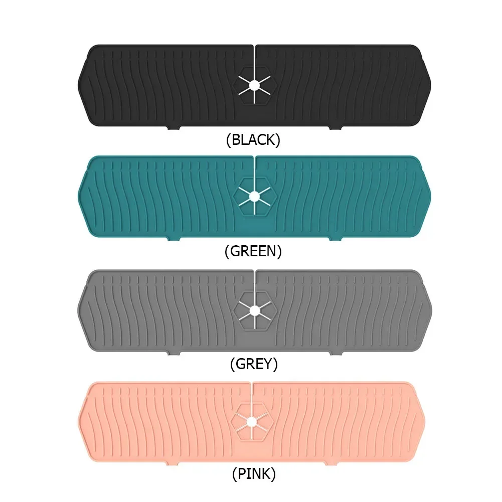 Faucet Absorbent Pad Large Silicone Faucet Mat For Kitchen Sink Splash Guard Bathroom Faucet Water Catcher Mat Sink Draining Pad Catcher Mats