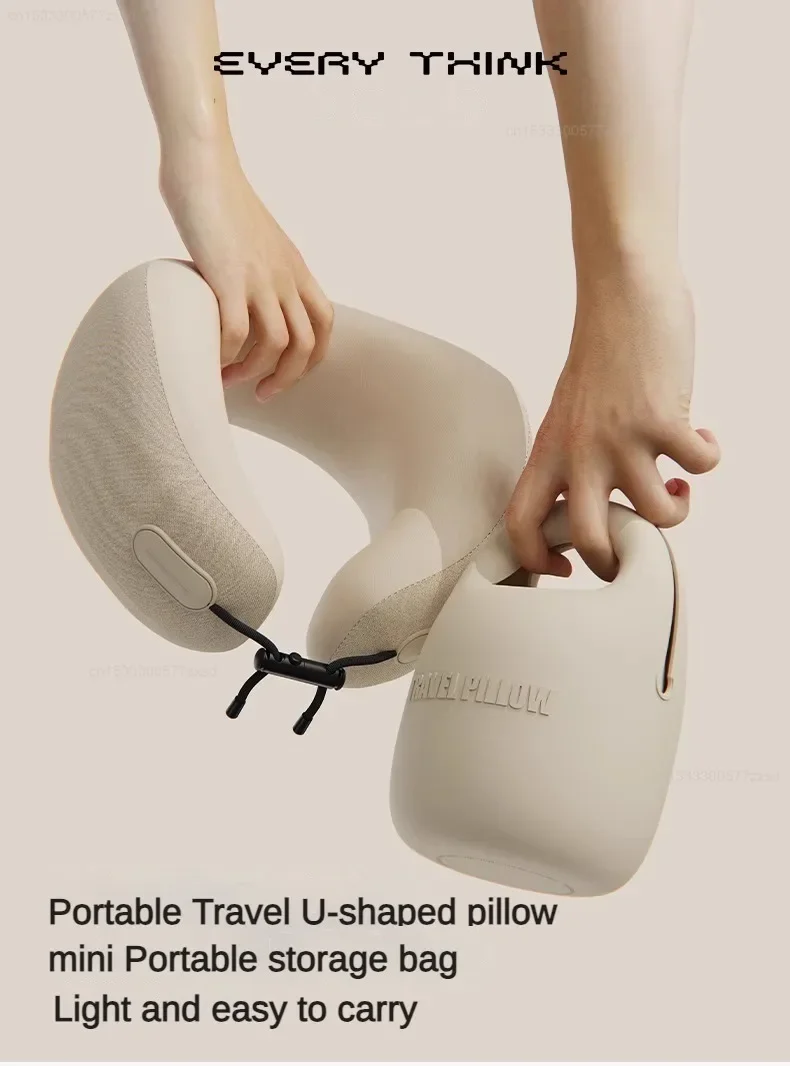 Xiaomi EVERYTHINK Travel U-shaped Pillow Memory Sponge Chin Neck Support description image