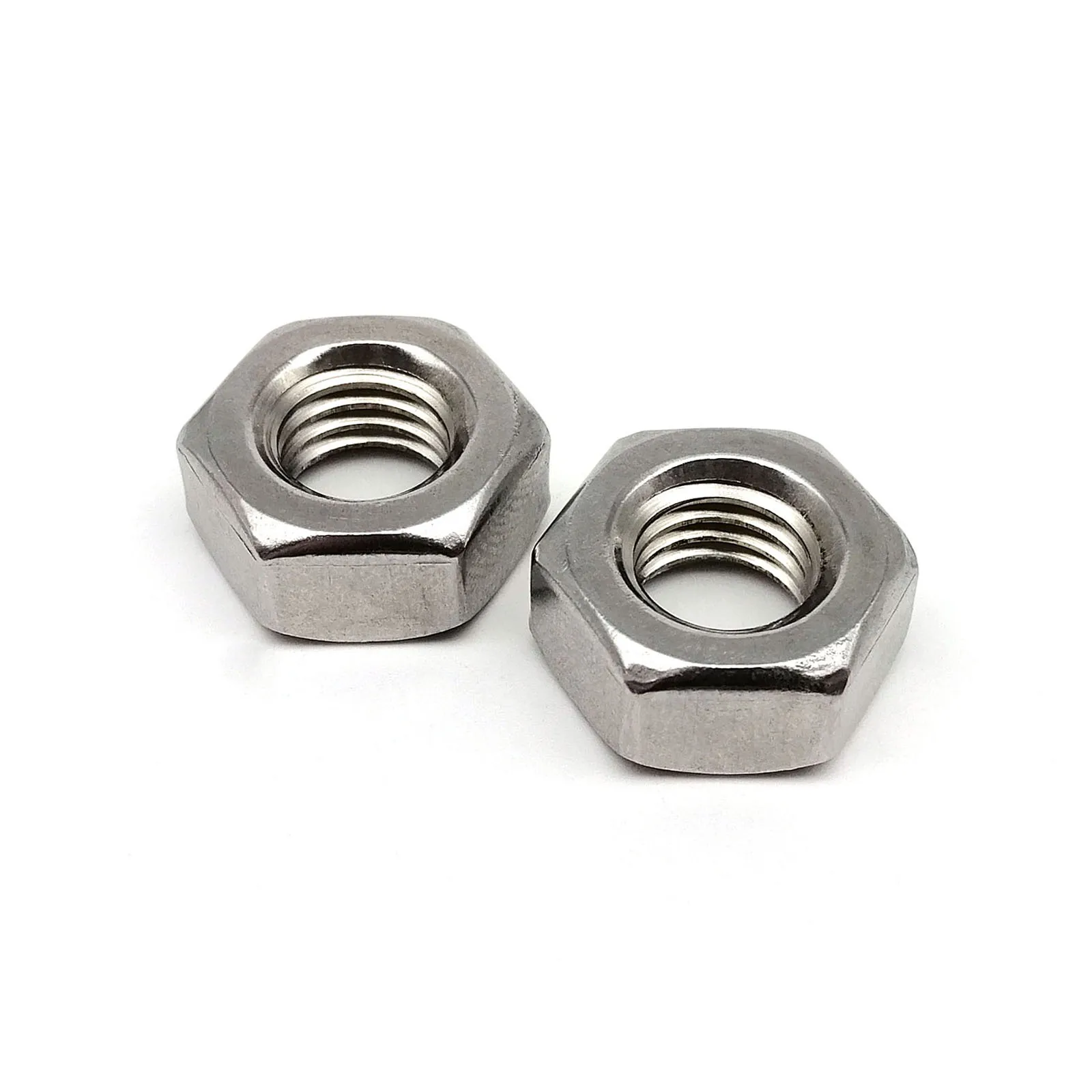 Hexagon Nut M1 M1.2 M1.4 M1.6 M2 M2.5 M3 M3.5 M4 M5 M6 M8 M10 M12 DIN934 A2 304 Stainless Steel 10/25/50/100/200/500pcs