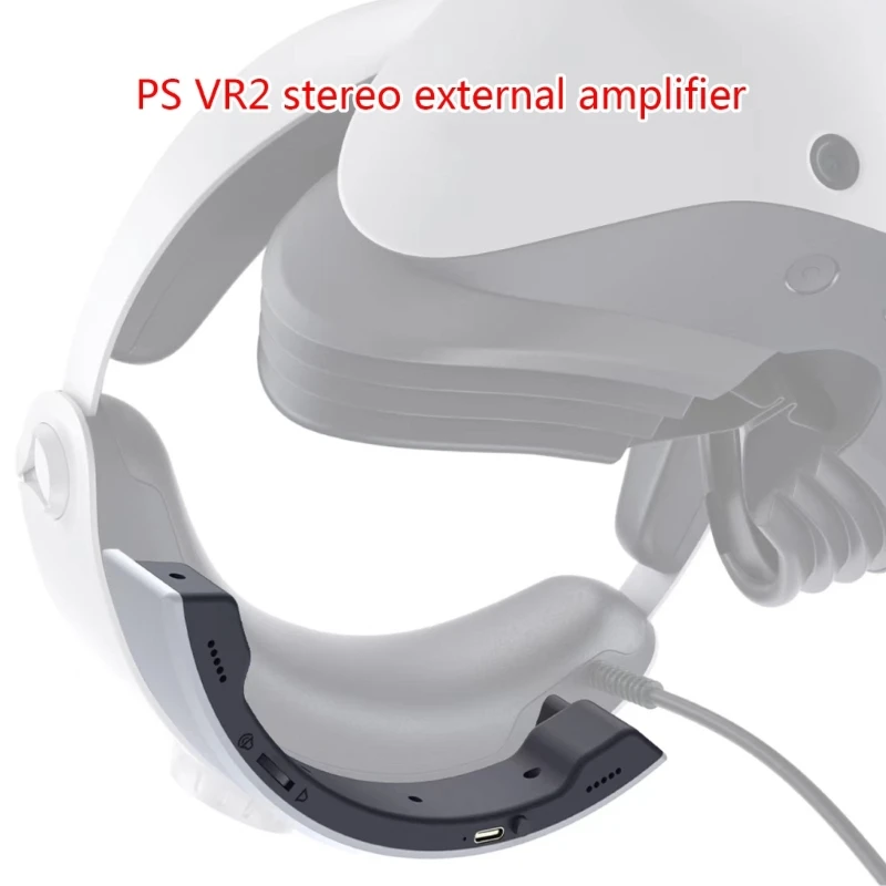 

Stereo External Amplifier for PS VR2 Headset Speaker 3.5mm Plugs TypeC Charging Port Opening Alignment Accuracy