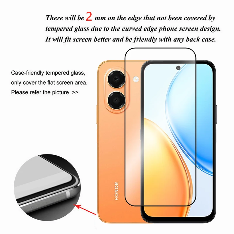 Premium 6-in-1 Tempered Glass & Lens Film Set - Full Cover Screen Protector (6.61 inch)
