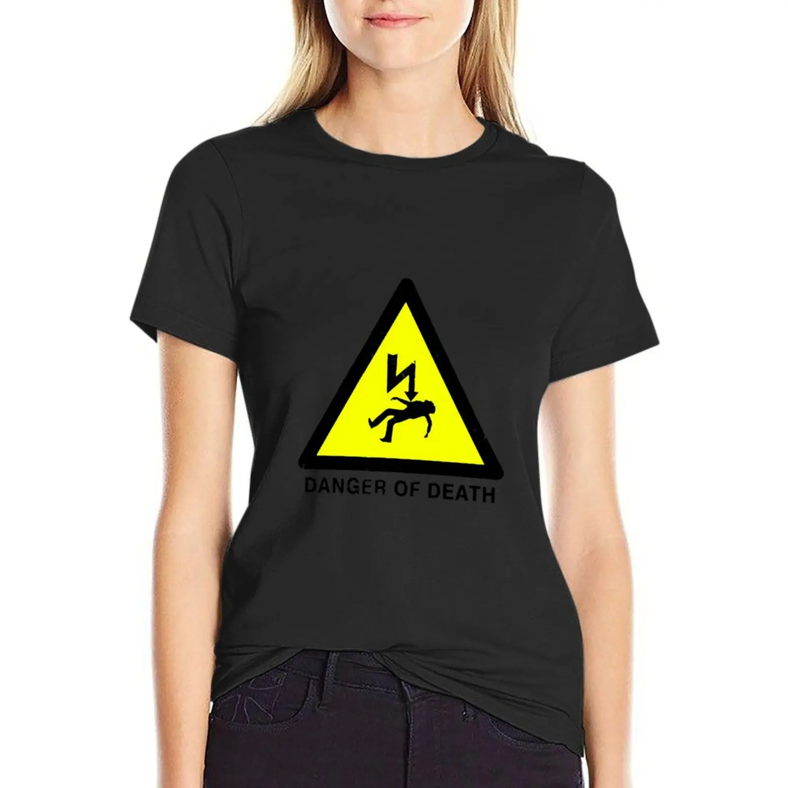 Distressed Danger of Death Extreme Warning Label T-Shirt kawaii clothes hippie clothes anime clothes Woman clothing