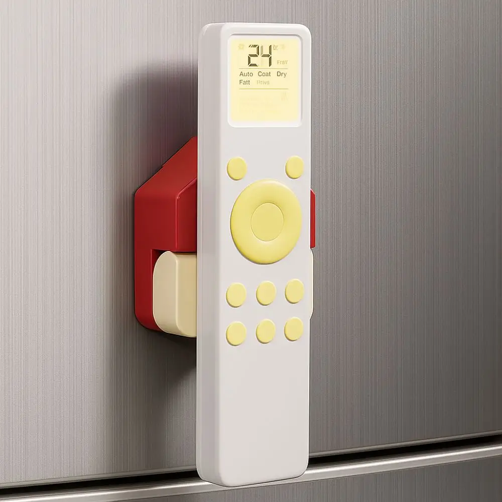 Self Adhesive Magnetic Remote Control Rack No Hole Punching Dopamine Refrigerator Storage Rack Decorative Stable