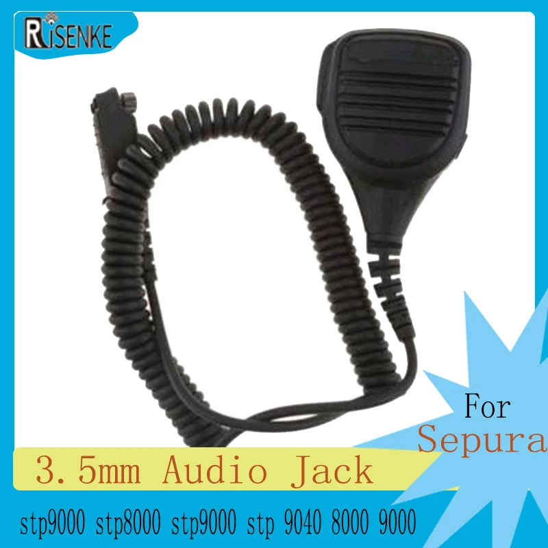 RISENKE Speaker Mic for Sepura STP9000 STP8000 STP9040 STP8030 STP8035 STP8038 STP8040 STP8080 STP8100 STP8200 STP9100 STP9200
