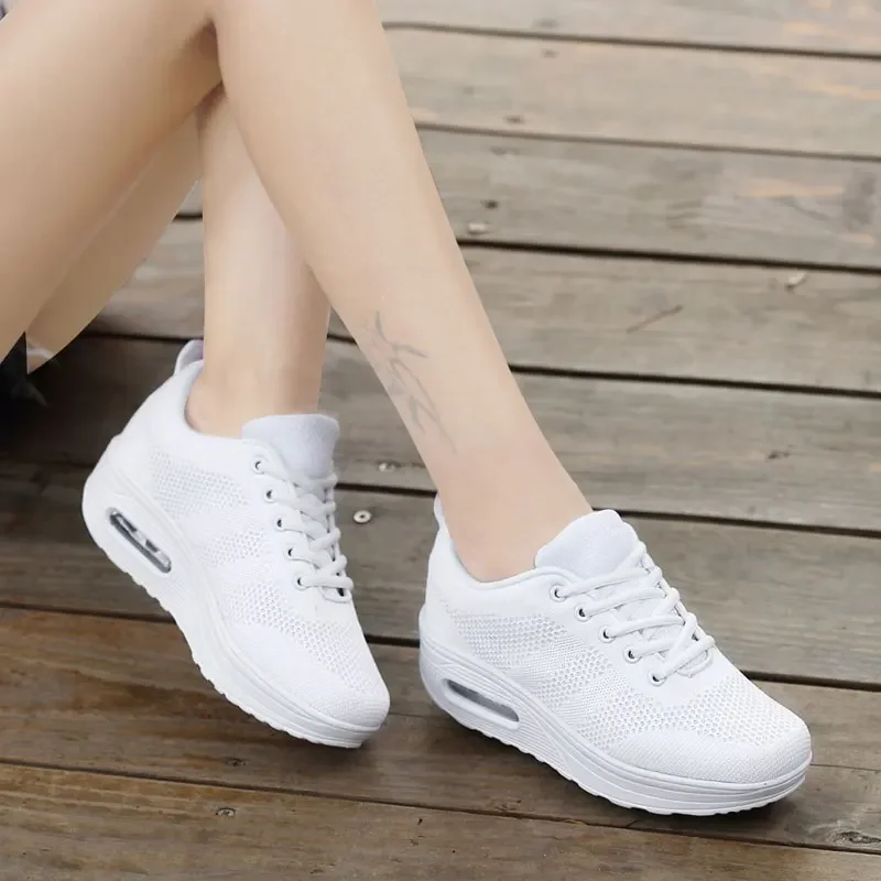 Women Casual Platform Shoes Fashion High Heels Shoes Woman Wedges Women White Sneakers Heigh Increasing zapatos mujer