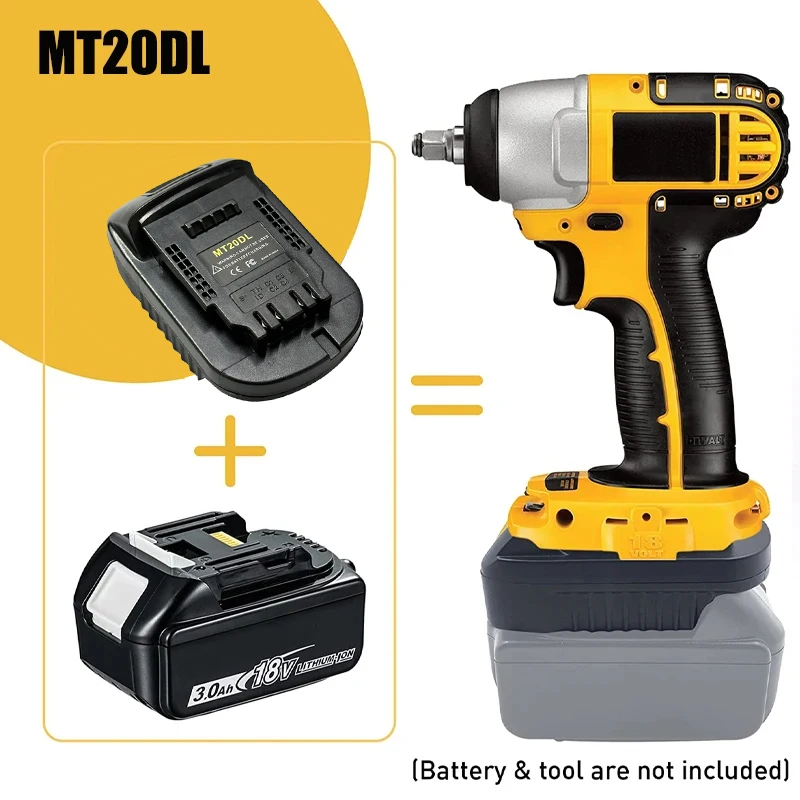 Battery Adapter MT20DL fit for Makita18V Li-ion Battery BL1850/ BL1840 BL1830 Co