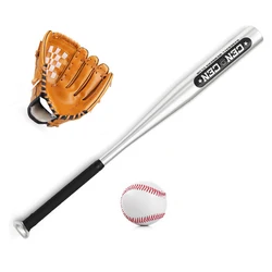 Complete Youth Baseball Kit with Bat, Glove, and Ball Set (Brown)