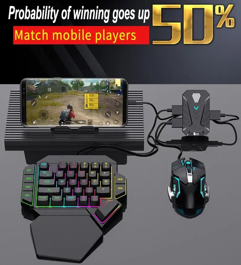 Game Converter Bluetooth 5.0 Mobile Controller Gaming Keyboard Mouse