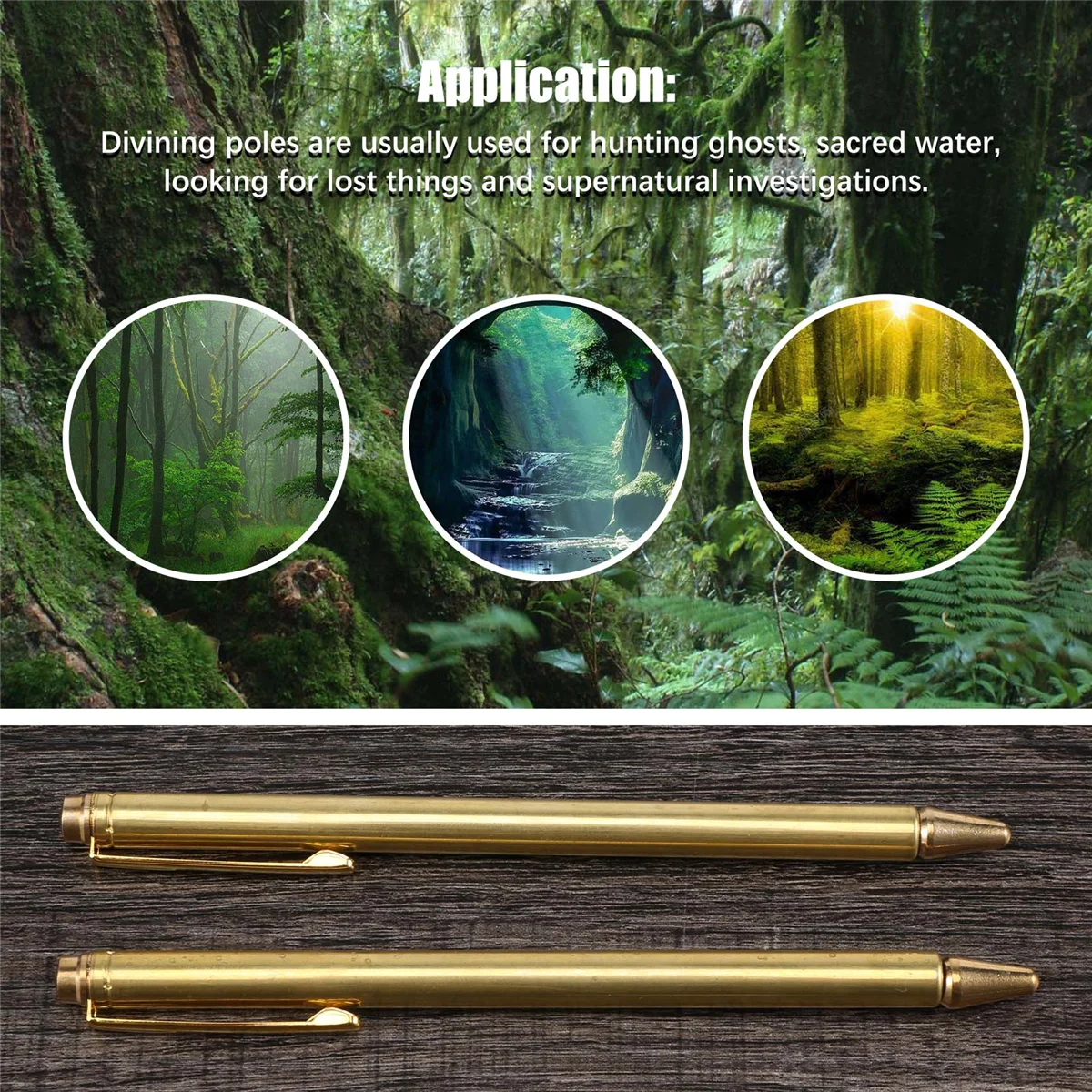 Dowsing Rods Retractable Divining Rods Portable Pen Shape L for Ghost Hunting Tools Divining Water Etc. 2PCS