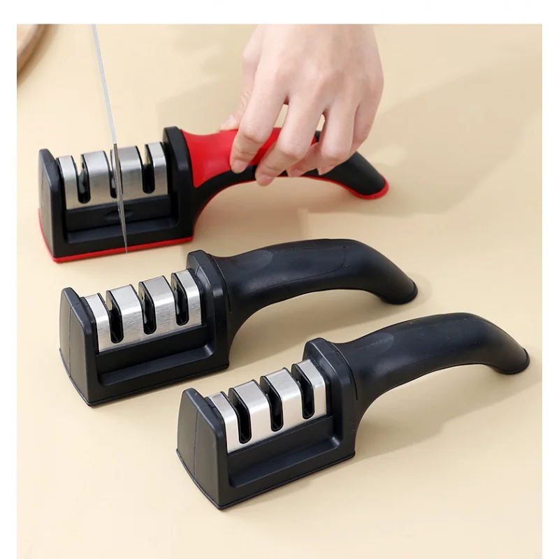 Knife Sharpener Sharpening Tool Fast Easy And Safe To Sharpens Kitchen Chef Knives 3-Stage Type