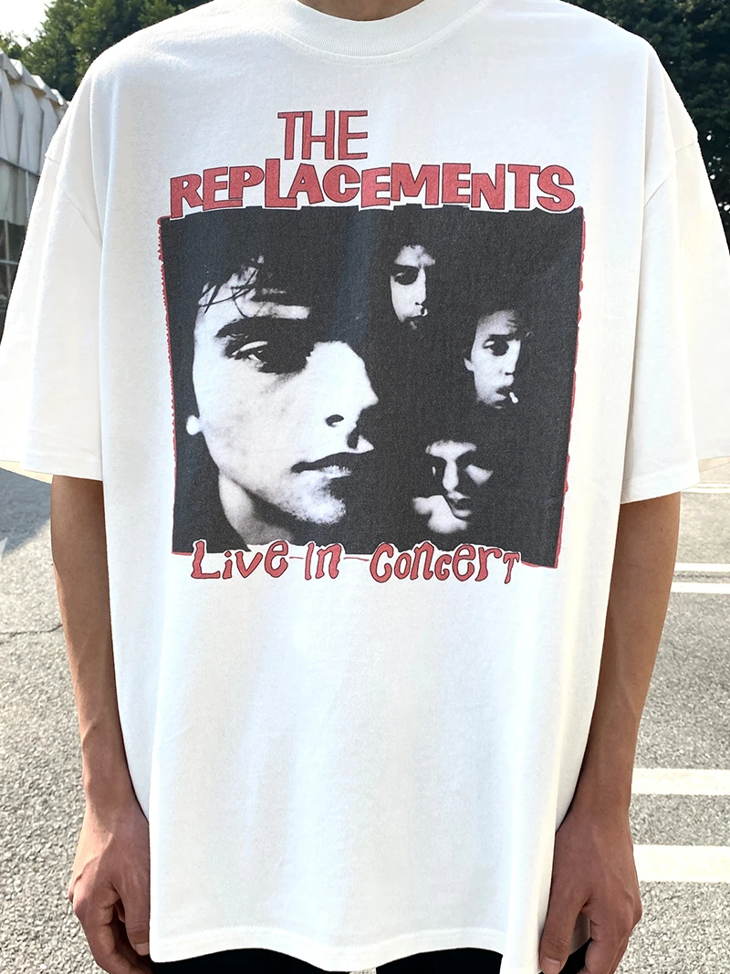 

Y2k SAINT MICHAEL Vintage Casual Loose Cotton O-Neck Short Sleeve T-shirt Large SAINT MICHAEL Retro Short Sleeve T-shirt