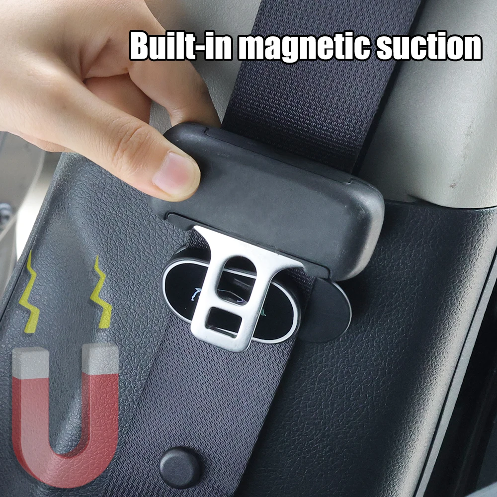 Car Seat Belt Clip Magnetic Safety Belt Fixed Limiter Customized Cars  Safety Seat Belts Holder Stopper Buckle Auto Interior Part - AliExpress