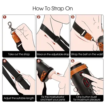 Wearable Automatic Male Masturbators - Hands Free Visible Masturbator Cup Blowjob Hine With 10 Thrusting & 2 Realistic