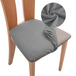 Elegant Jacquard Dining Chair Cover - Soft, Breathable, Protective Cushion Cover - 1 pc (Dark grey)