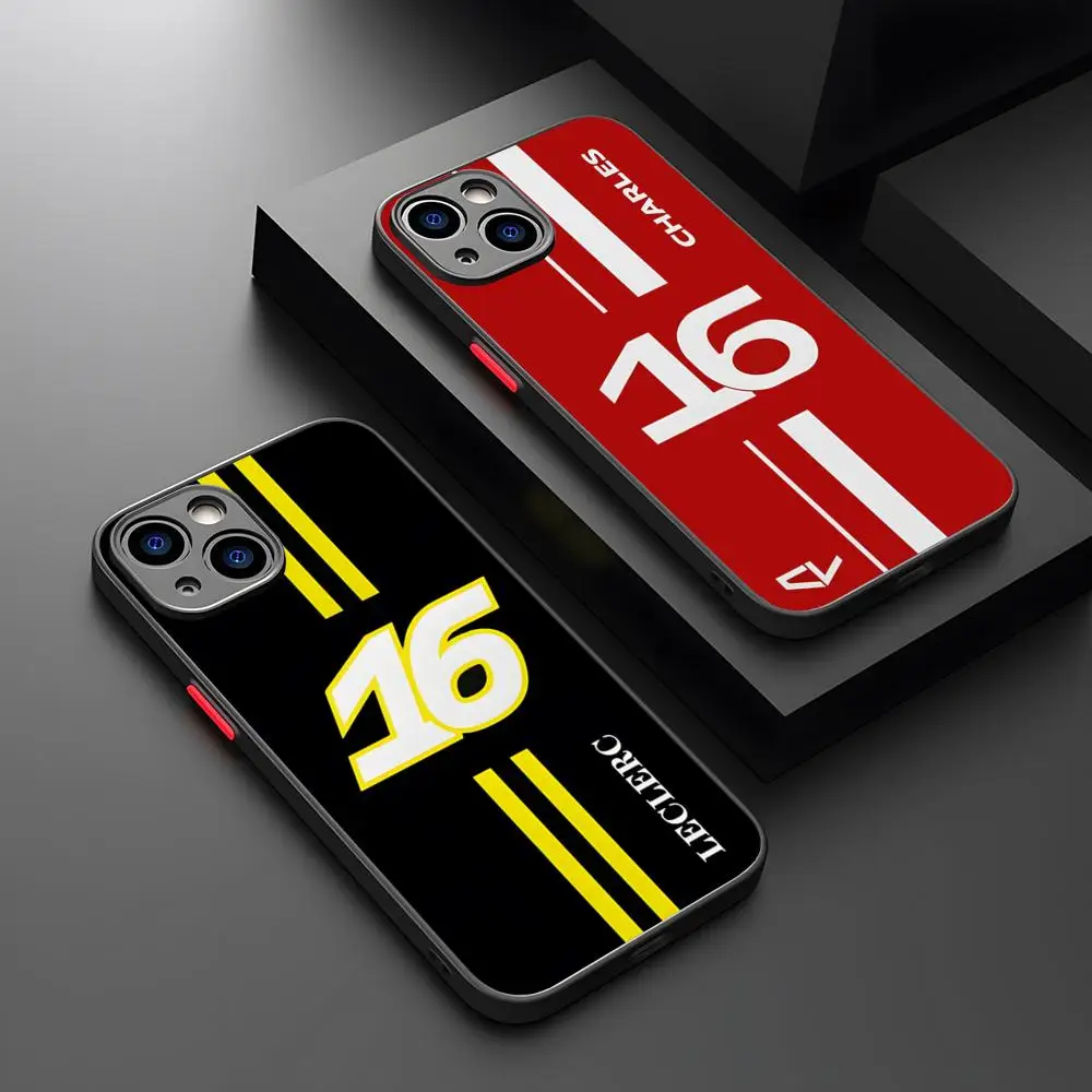 Charles Leclerc Matte Transparent Phone Case - Sleek Design Back Cover