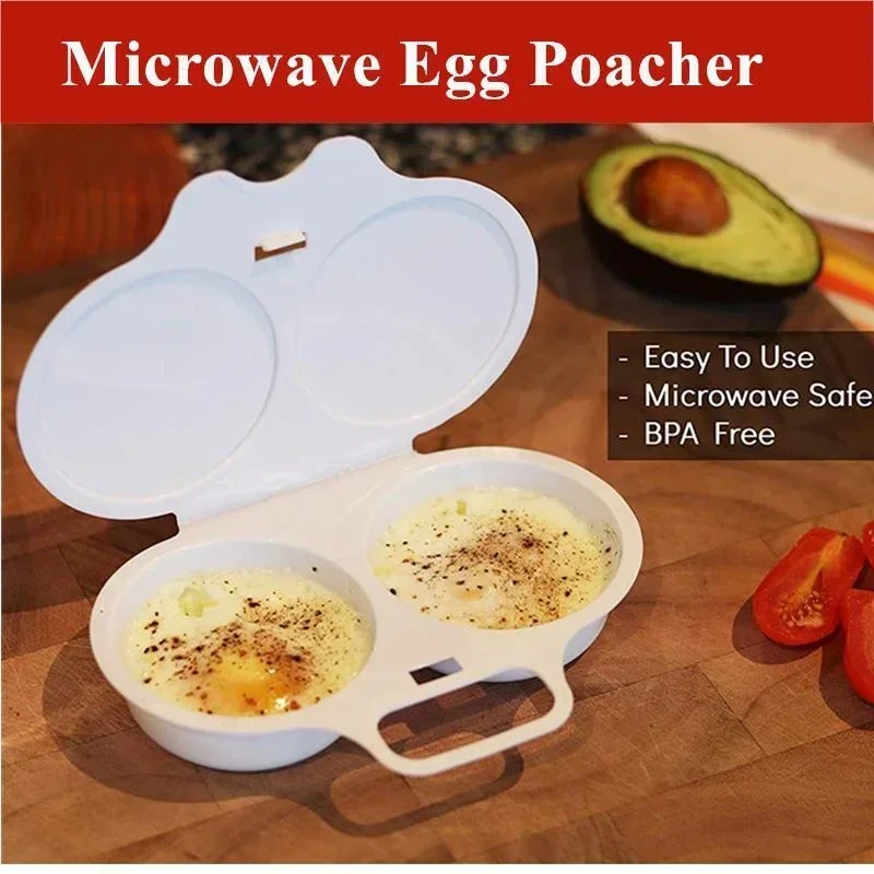 Microwave Egg Maker 2 Cavity Kitchen Cooking Mold Eggs Poacher Kitchen Gadgets Fried Egg Tool egg cooker silicone egg poacher egg poacher