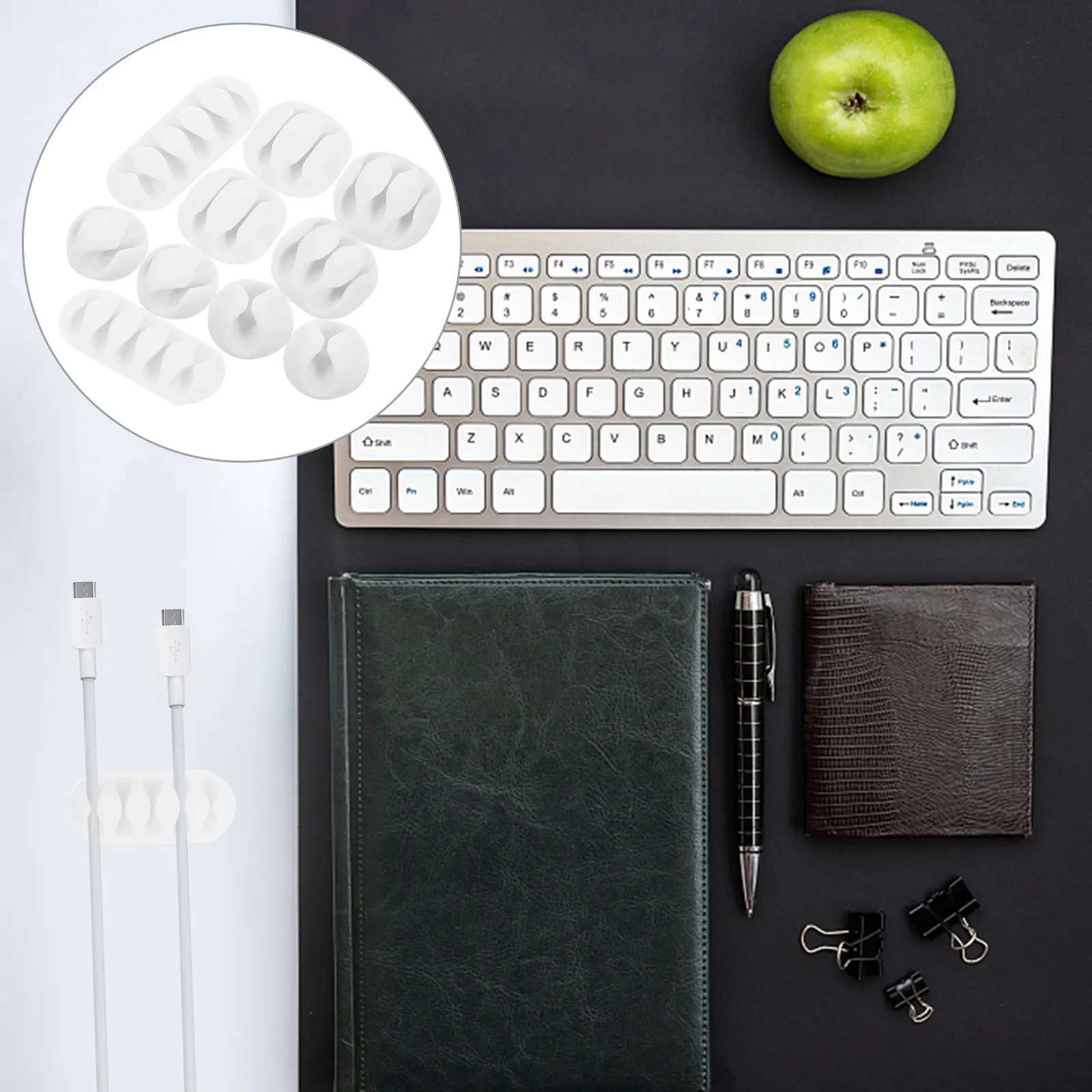 10Pcs 케이블 정리 도구 데스크 와이어 관리 플라스틱 사랑스러운 다목적 와이..