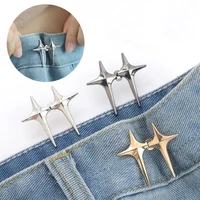 1 Pair Adjustable Trousers Waist Buckles for Jeans Pants Skirts Waist Tightener Snap Button Adjuster Pants Pin Retractable Clips 1