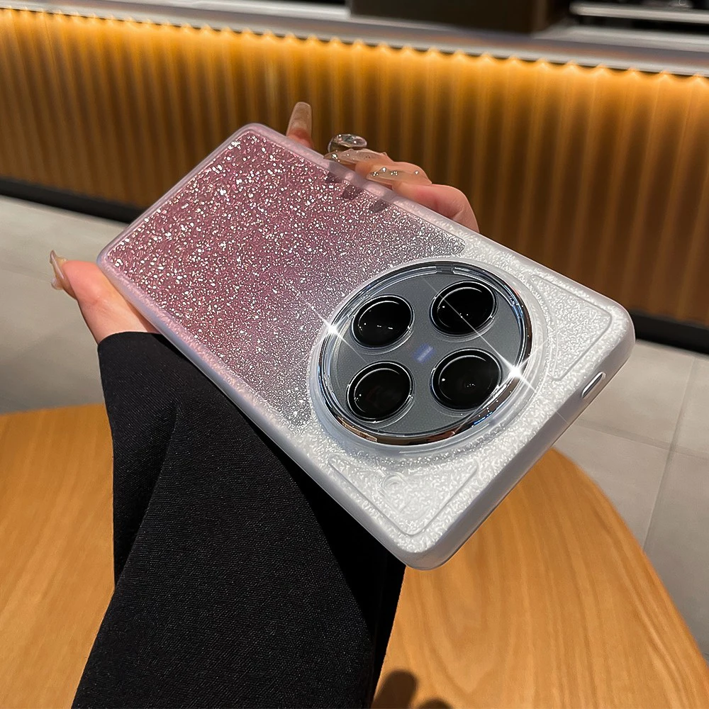 Glitter Ring Stand Magnetic Protective Back Cover - Soft TPU Case