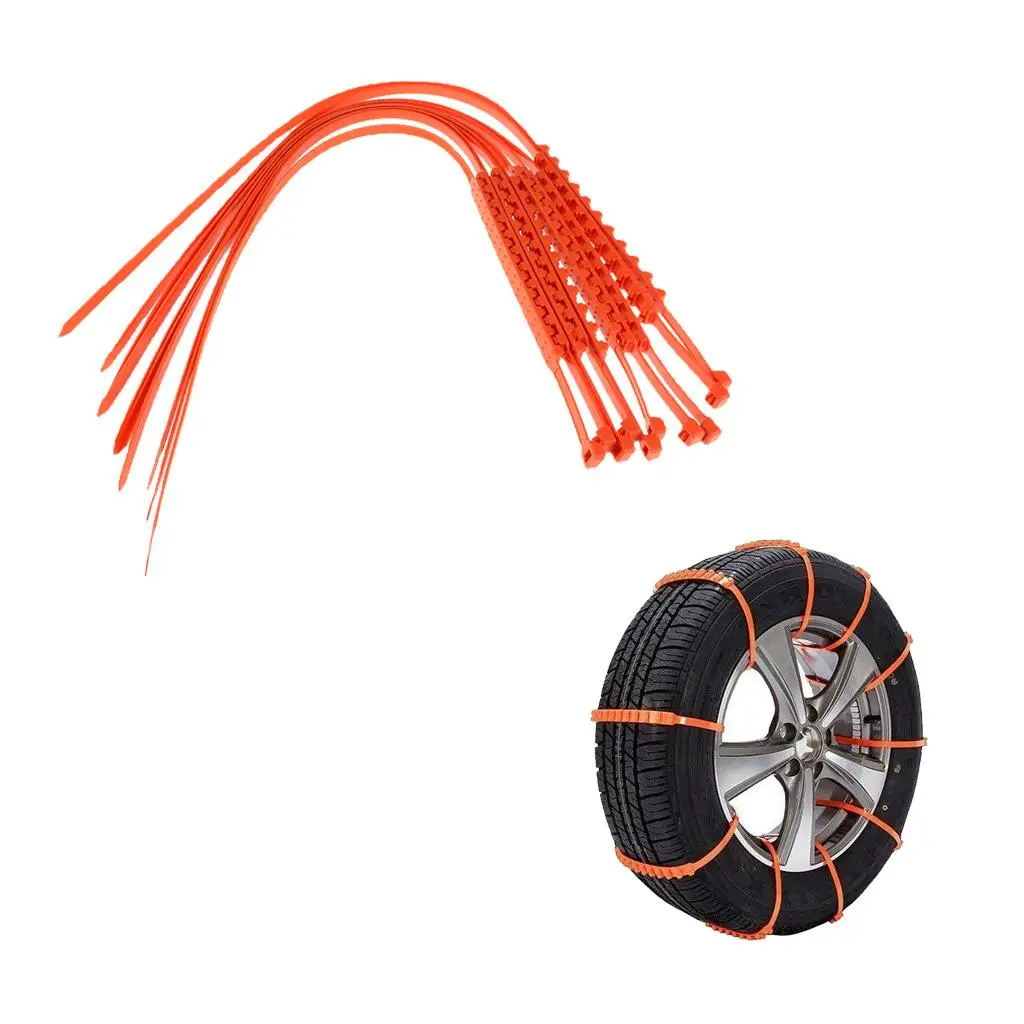 Stripes Mud Snow Anti-skid Chains Belting Straps 10Pcs/Pack for Car Truck SUV Winter Driving