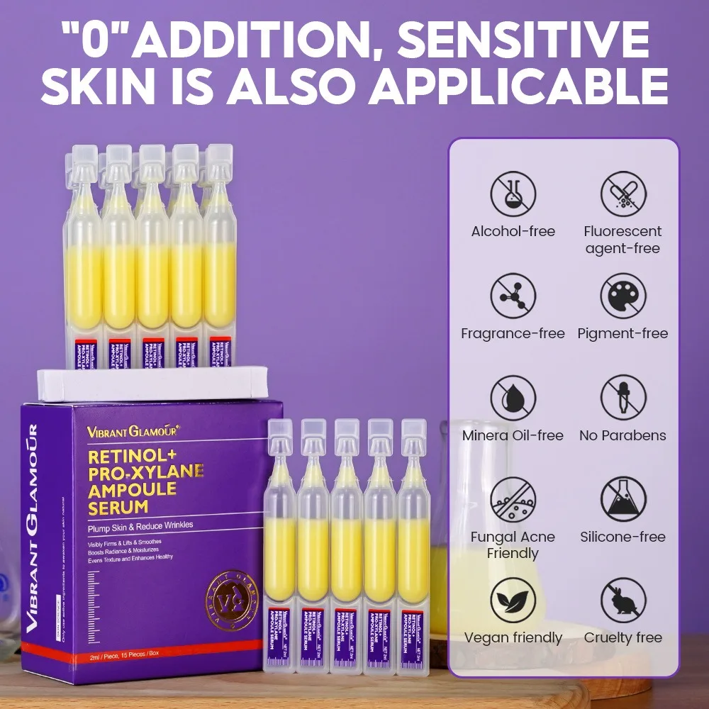 Retinol + Pro-xylane Ampoule serum  Repairs Strengthens The Skin And Diminishes Fine Lines Face Beauty Skin Care 15pcs 2