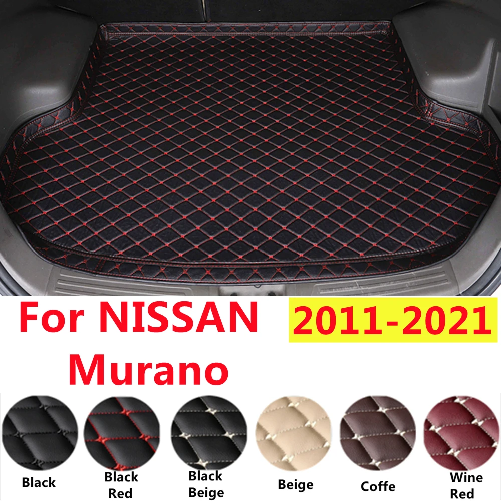 

SJ профессиональный автомобильный коврик для багажника, подходит для NISSAN Murano 2011-12-13-2021 XPE кожаный задний вкладыш, задний грузовой коврик, водонепроницаемая высокая сторона