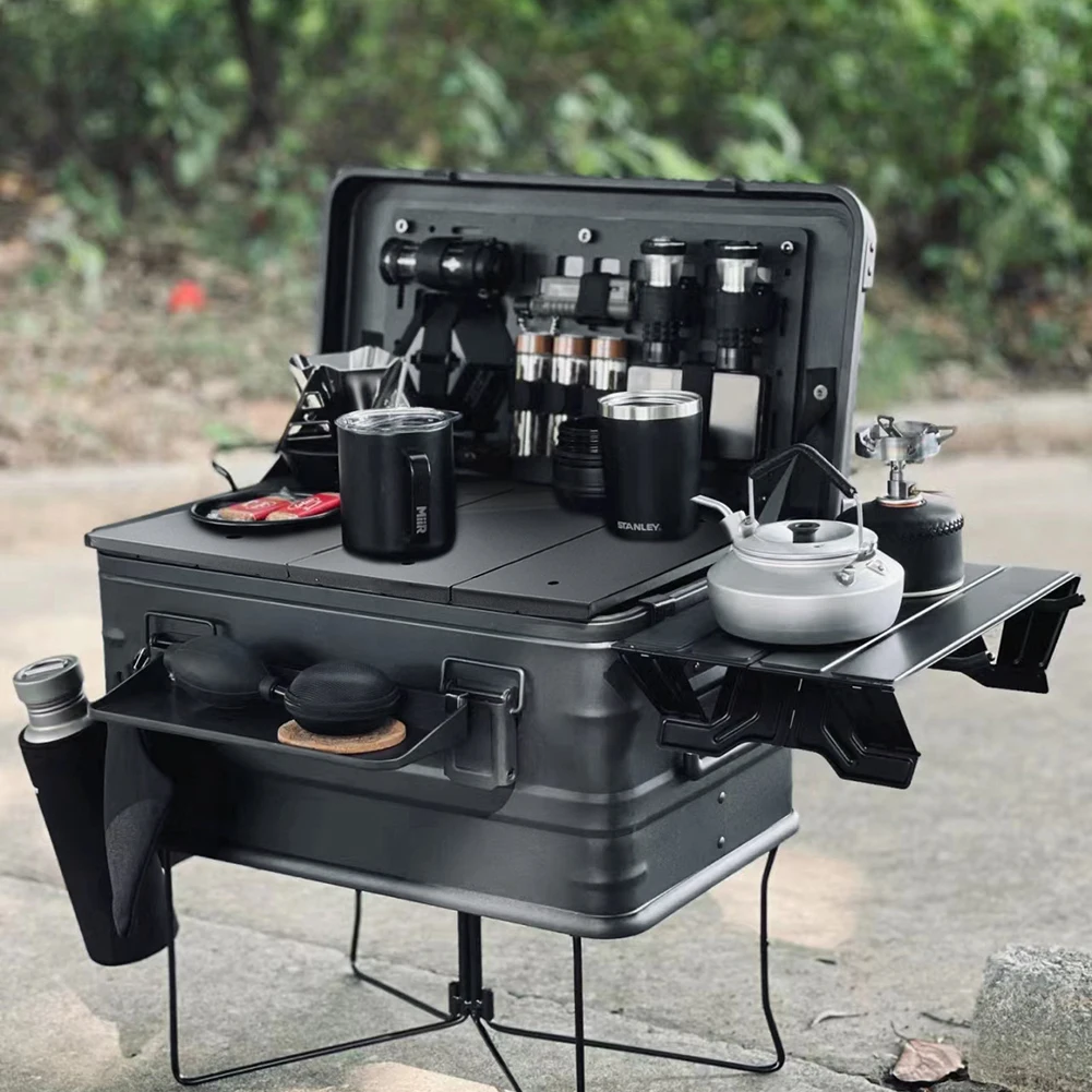 Runup Metall-Camping-Werkzeugkasten Für 1/18 RC Crawler TRX4M Defender Upgrade-Teile