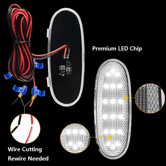 X AUTOHAUX Cubierta De Luz Reflectora Para Panel De Puerta Delantera