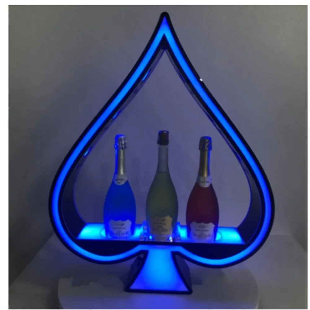  OMNIOF Ace of Spades Champagne Bottle Presenter LED Lighting  Wine Bottle Display Rack Glow in Darkness, Suitable for Wedding Parties,  DJ, Christmas Battle Service Sparkler : Home & Kitchen