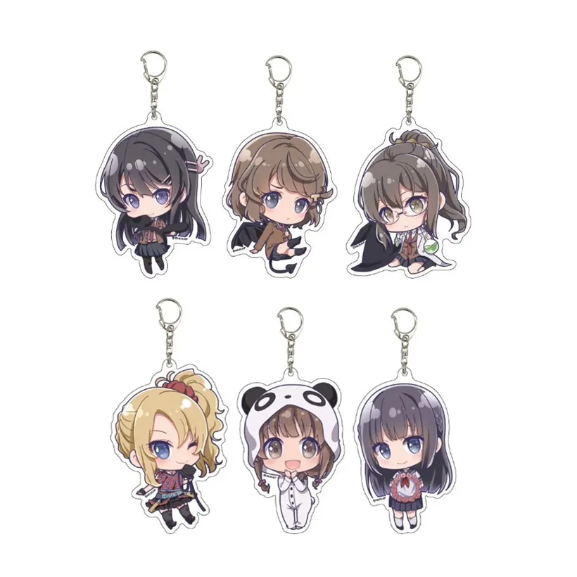 

Игровой брелок Nodoka Toyohama Shoko makinohama Kaede Azusagawa, кукла аниме Mai Sakurajima, акриловый брелок, подвеска для подарка