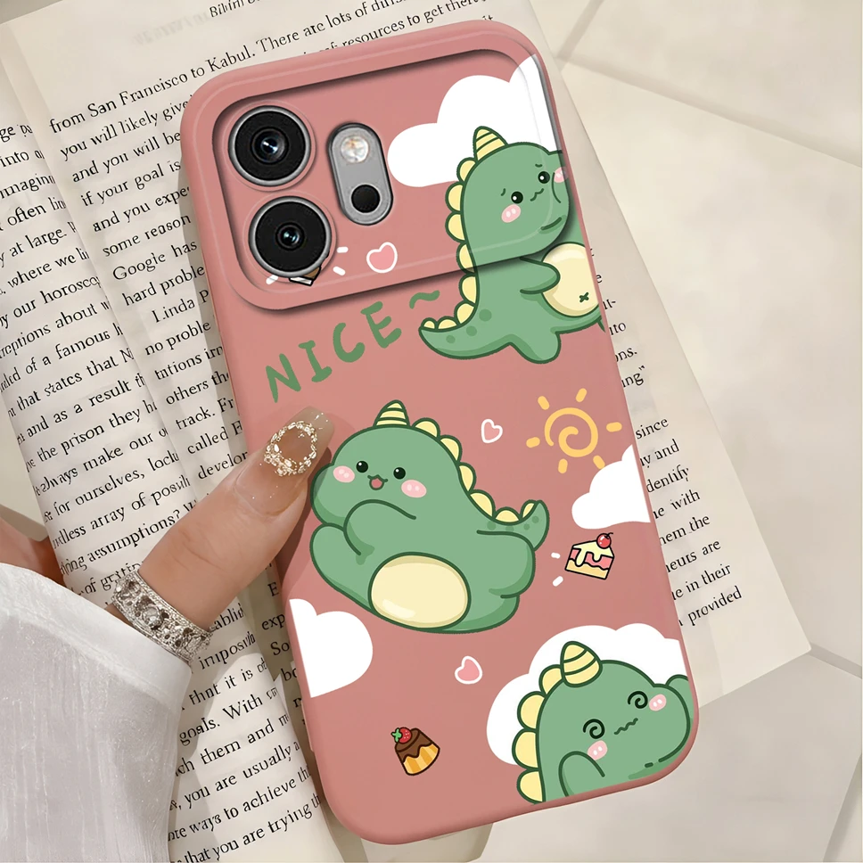 Multicolor Hearts Print Liquid Silicone Soft Shockproof Protective Phone Case