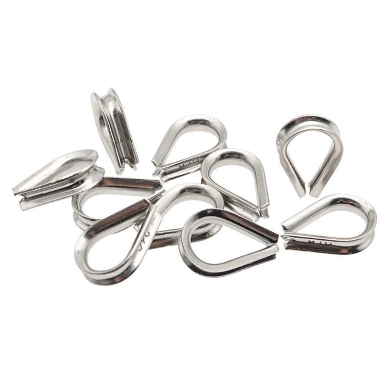 Heavy Duty Thimble Triangular Cable Clamps Stainless Thimble Rigging Accessory Cable Wire Rope Protective Sleeve