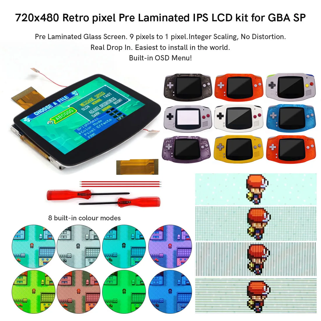 drøm fremstille Regelmæssighed High Brightness Ips Lcd Screen V4 Gameboy Advance | Gameboy Advance Screen  Ips Drop - Accessories - Aliexpress