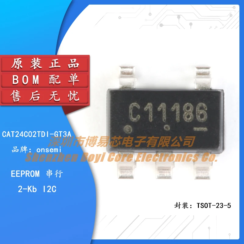 

Original Genuine CAT24C02TDI-GT3A TSOT-23-5 EEPROM Memory 2Kb 400kHz