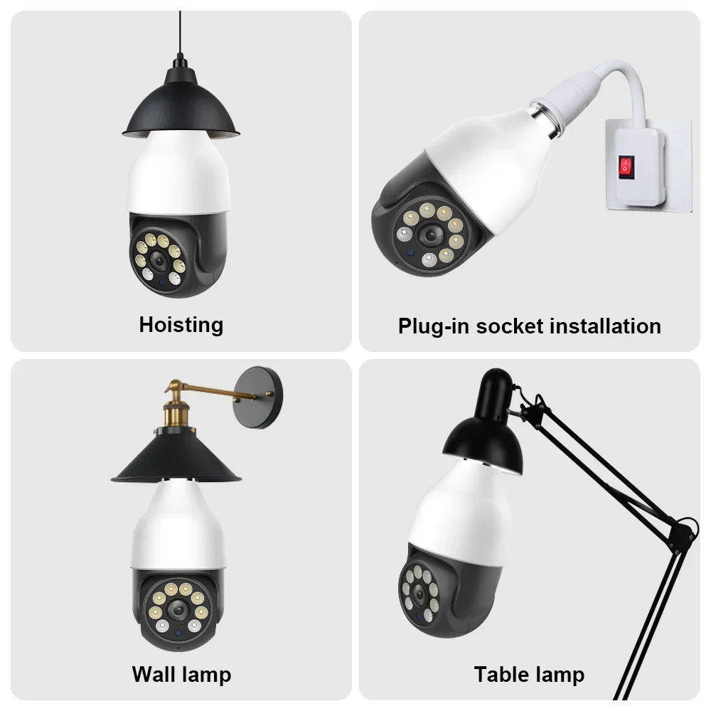 ANSVICAM 5MP Bulb IP WIFI Camera 5G WiFi TUYA Smart Life Alexa Google Home Water