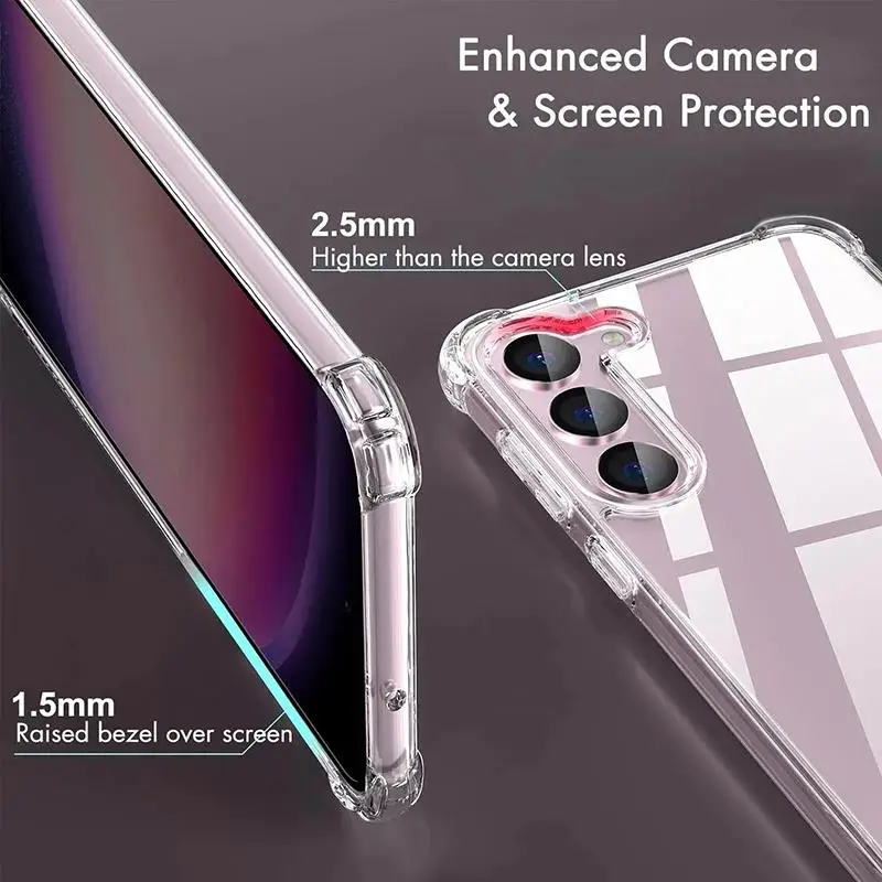 Shockproof Clear Silicone Soft Case - Durable Protective Cover