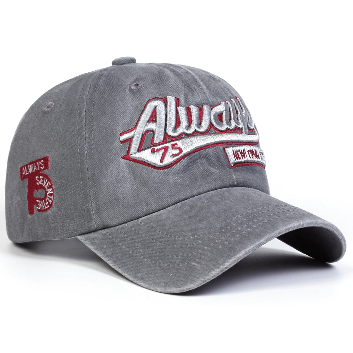 Unisex Always75 Baseballkappe mit Buchstaben-Stickerei, Verstellbare Outdoor-Kappe für Frühling und Herbst, Lässiger Sonnenschutz-Hut – Detail 5