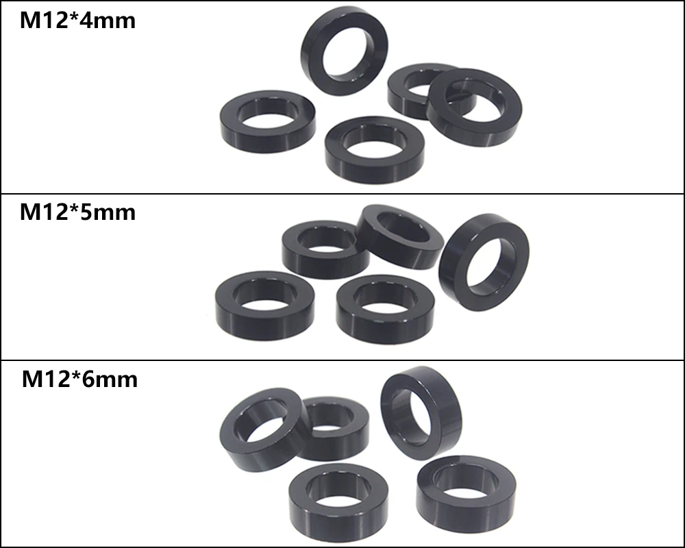 Fahrrad Steckachse Spieß Spacer M12x4mm/5mm/6mm/1,5mm/0,5mm MTB Fat Bike Welle Spieß Unterlegscheibe Fahrrad Nabe Spieß Flache Spacer Unterlegscheibe – Detail 16