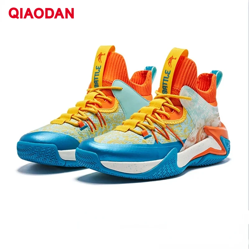 QIAODAN Basketball Shoes for Men 2023 New Fashion Non-slip Cushion High Top Elegant Sports Male Sneakers XM25200103T