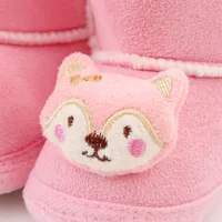 Baywell Newborn Baby Boots Cute Cartoon Winter Plush Snow Booties for Boys Girls Soft Comfortable Warming Shoes 5